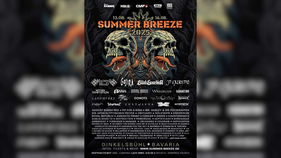 SUMMER BREEZE 2025: Dritte Bandwelle mit Agnostic Front, die Apokalyptischen Reiter und mehr!