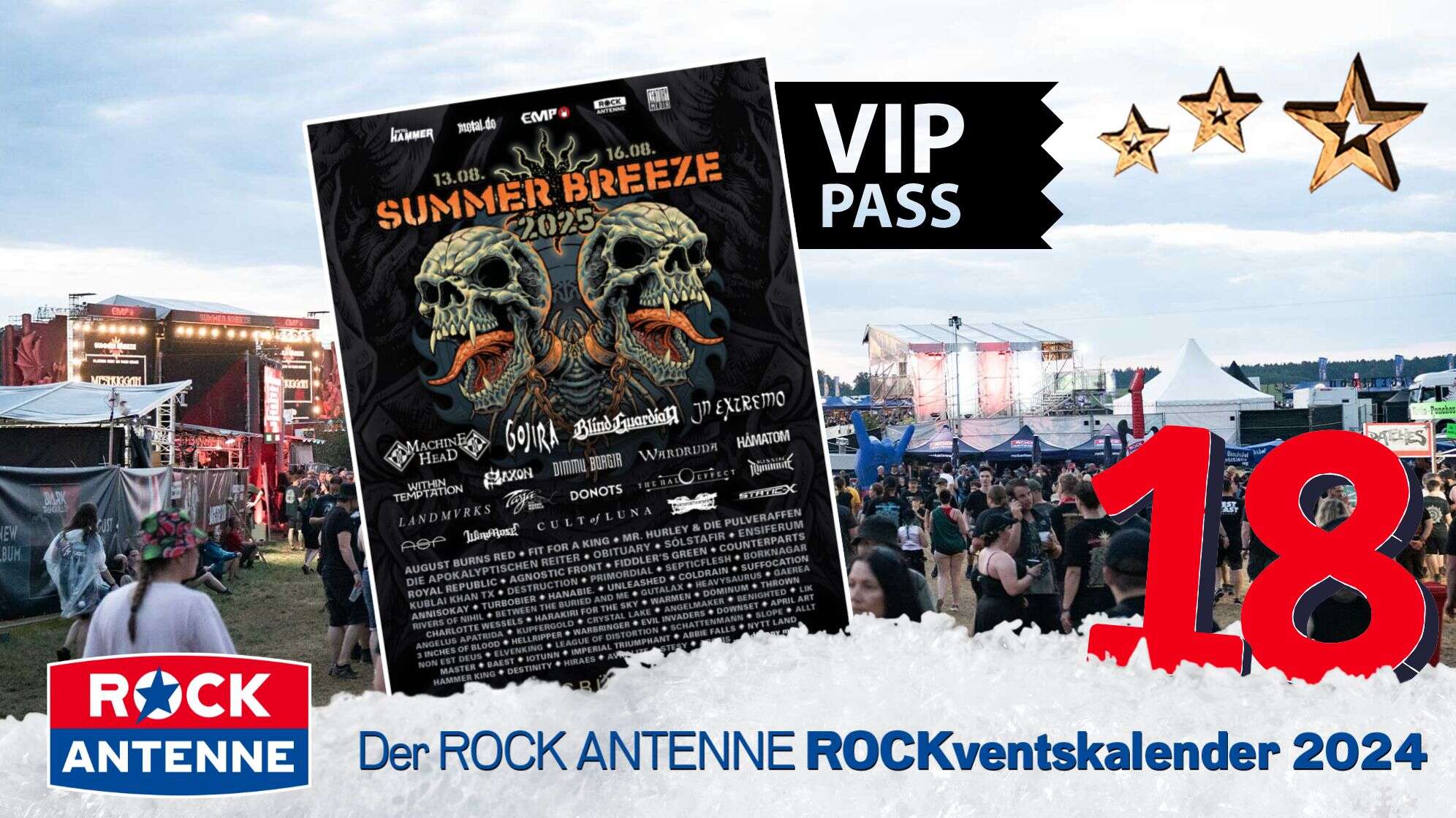 Rockventskalender Türchen 18: Summer Breeze VIP Tickets