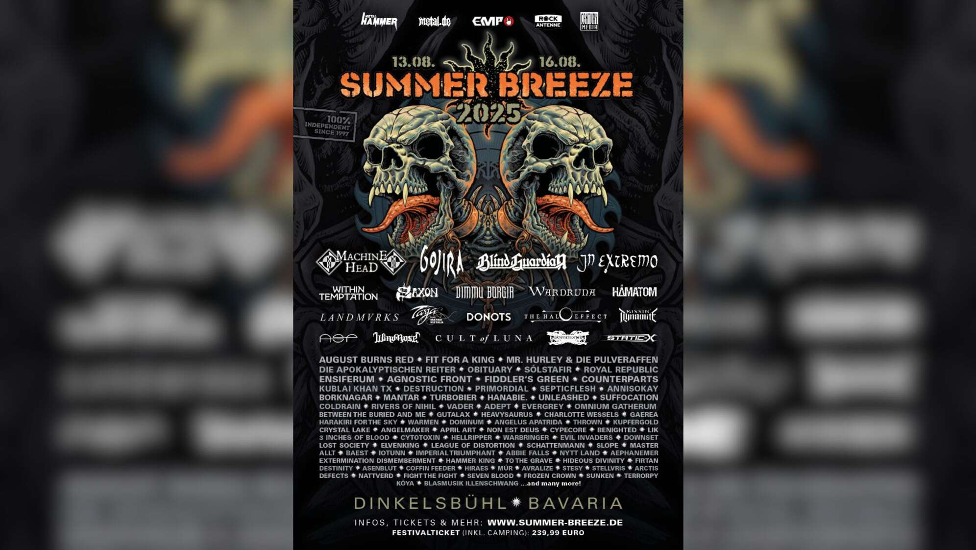 Das komplette Summer Breeze Lineup für das Festival 2025