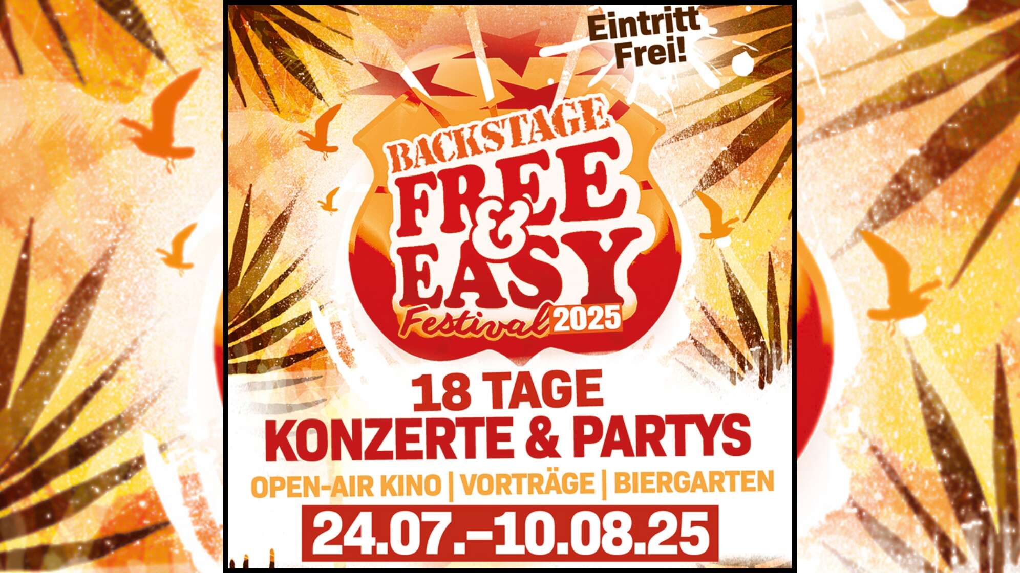 Backstage Free and Easy Banner