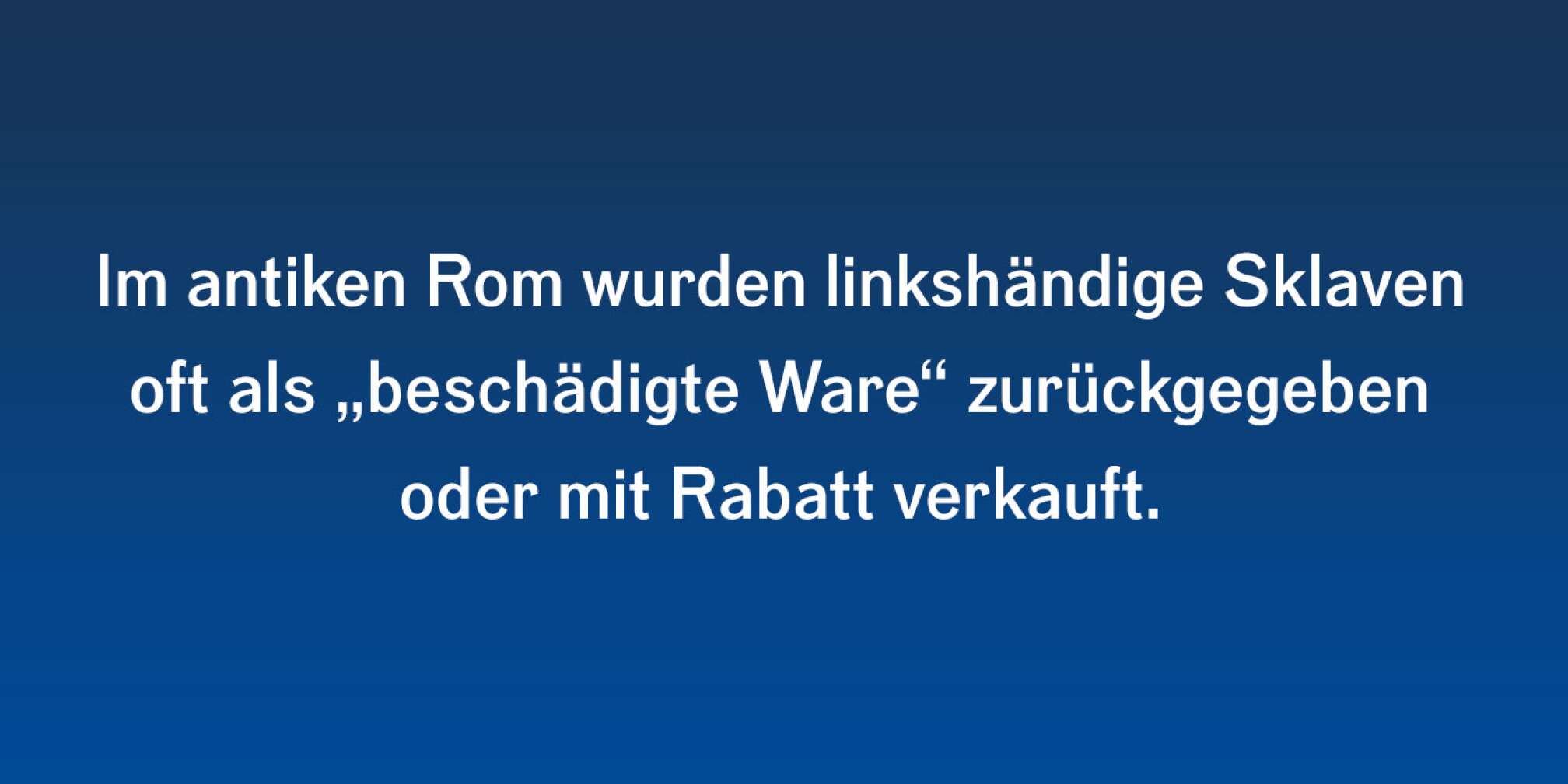 Fakt über Linkshänder als Fließtext