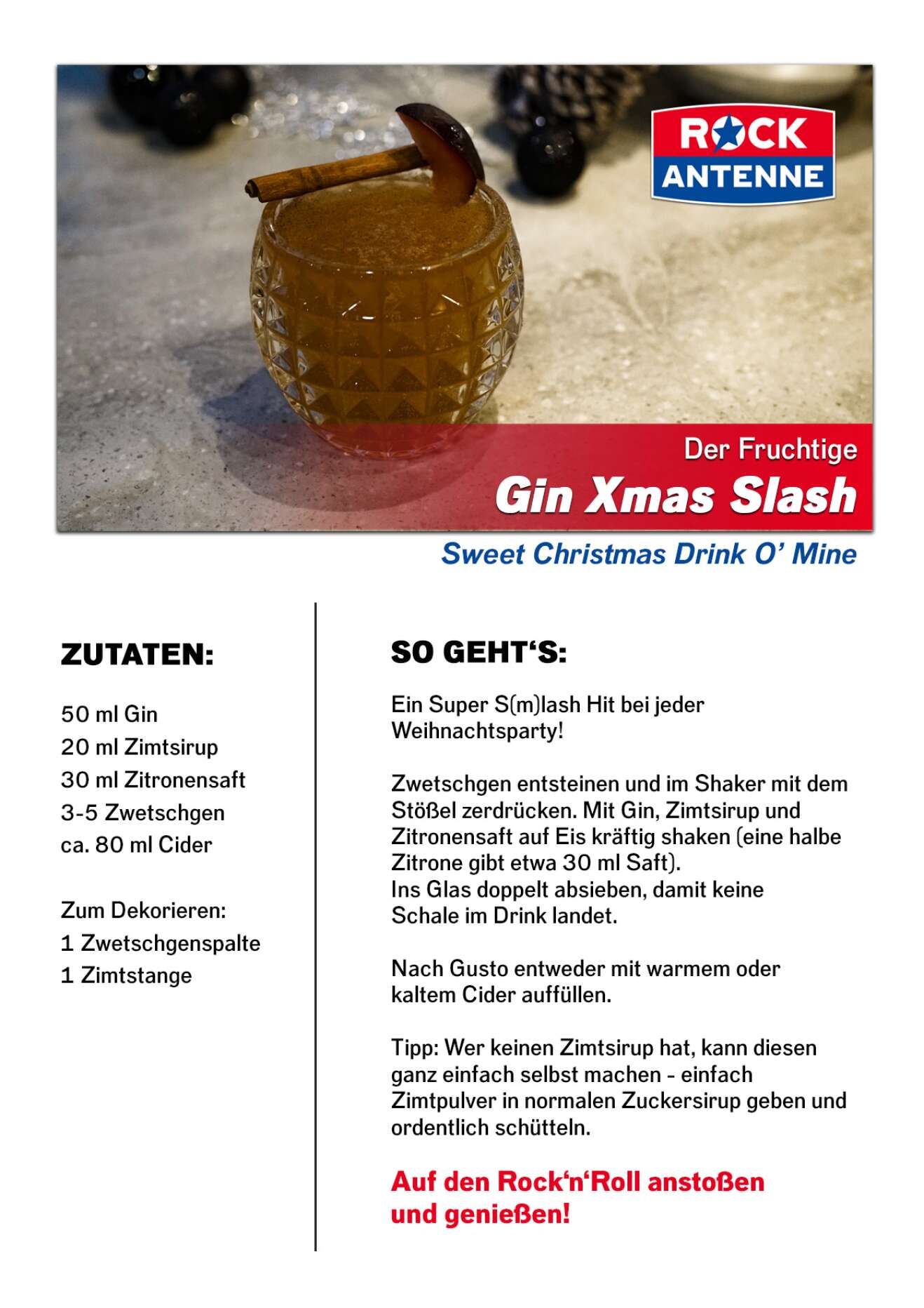 Rocktails Gin Xmas Slash