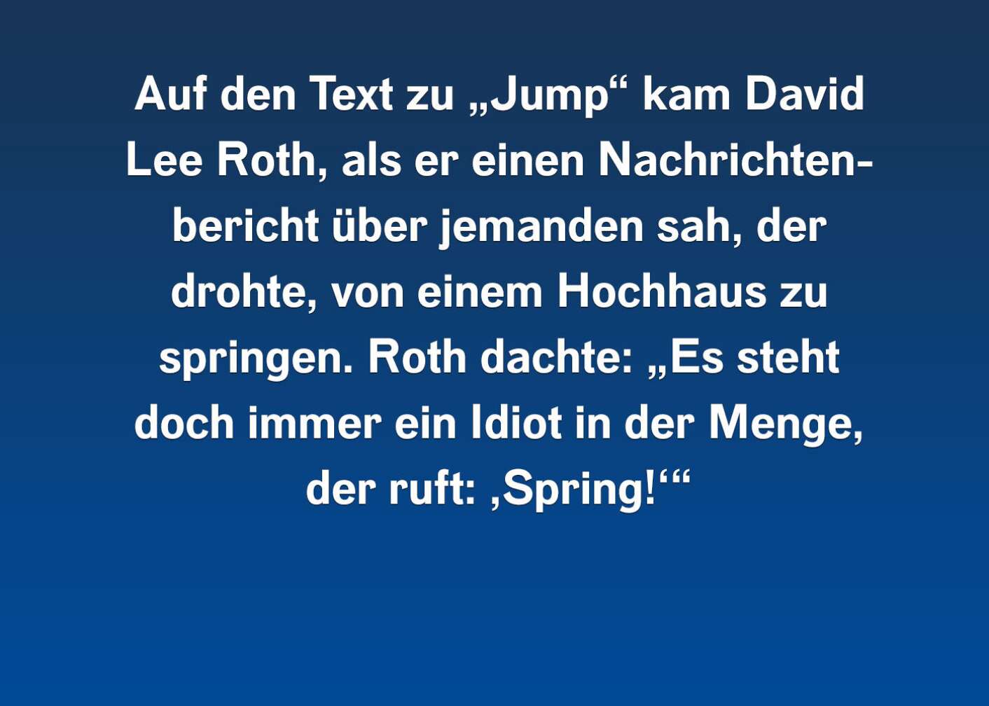 Fakten über David Lee Roth