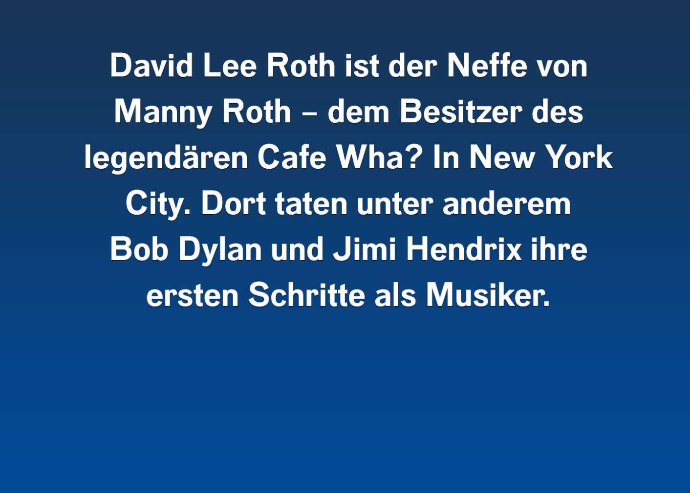 Fakten über David Lee Roth