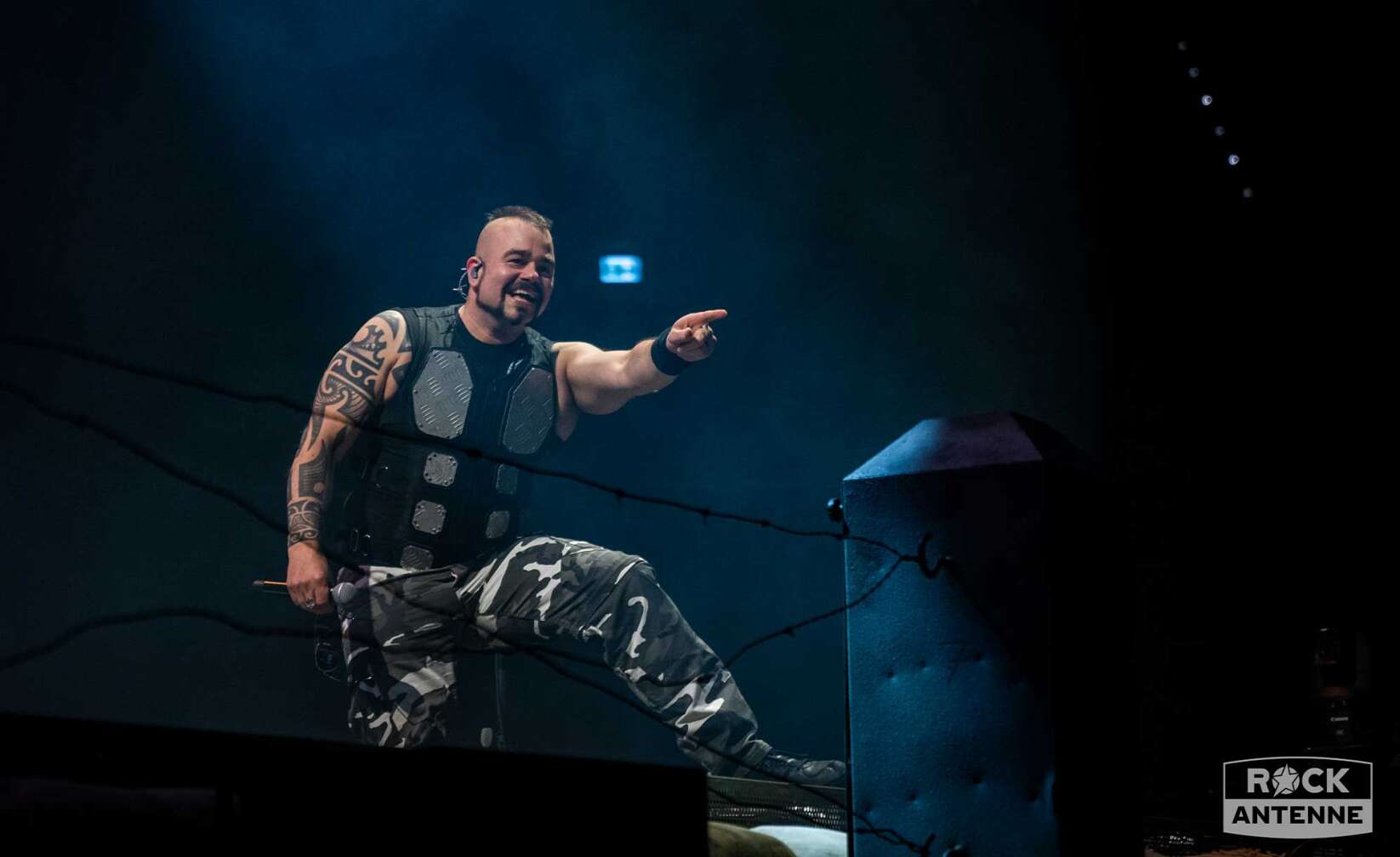 Bild von Sänger Joakim Brodén vom Sabaton-Konzert in München