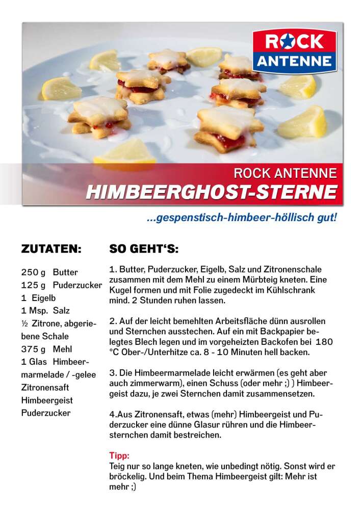 Rezept von Himbeerhost Sterne