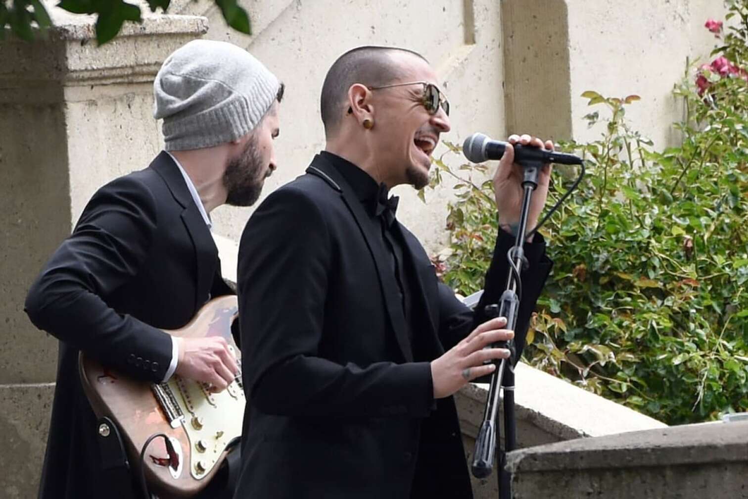 Chris Cornell und Chester Bennington bei einer Beerdigung