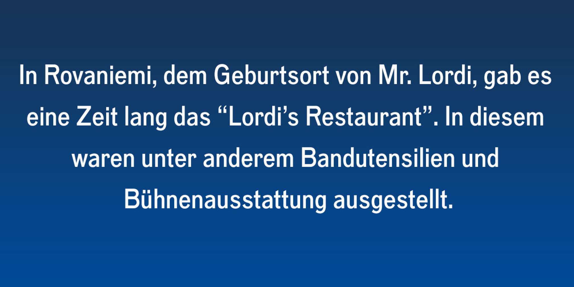 Fakten über Lordi