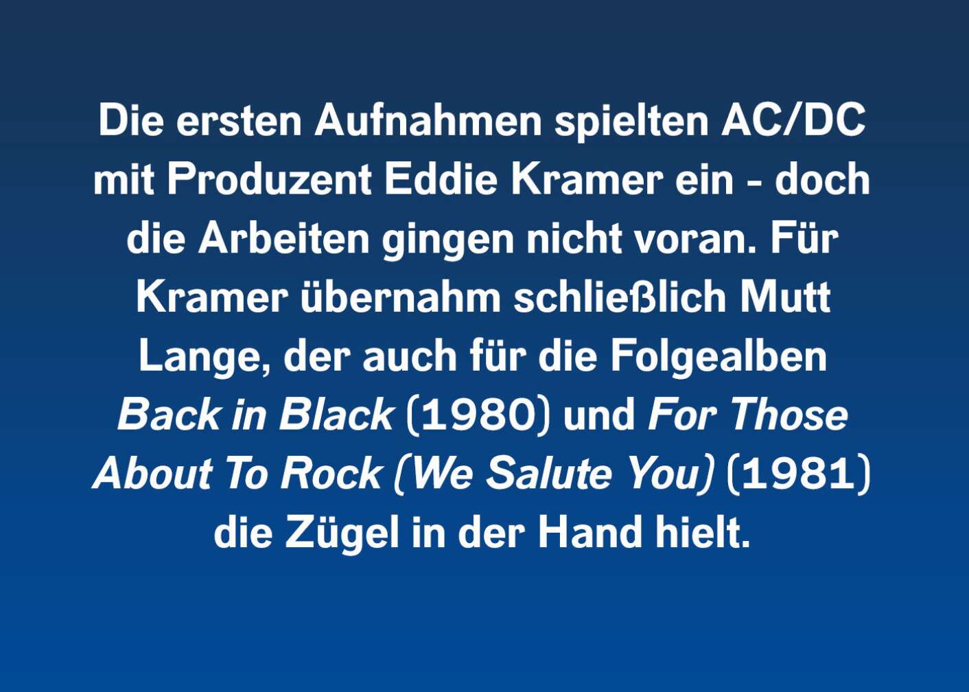 AC/DC: 10 Fakten über Highway To Hell - Nobody's Gonna Slow 'Em Down