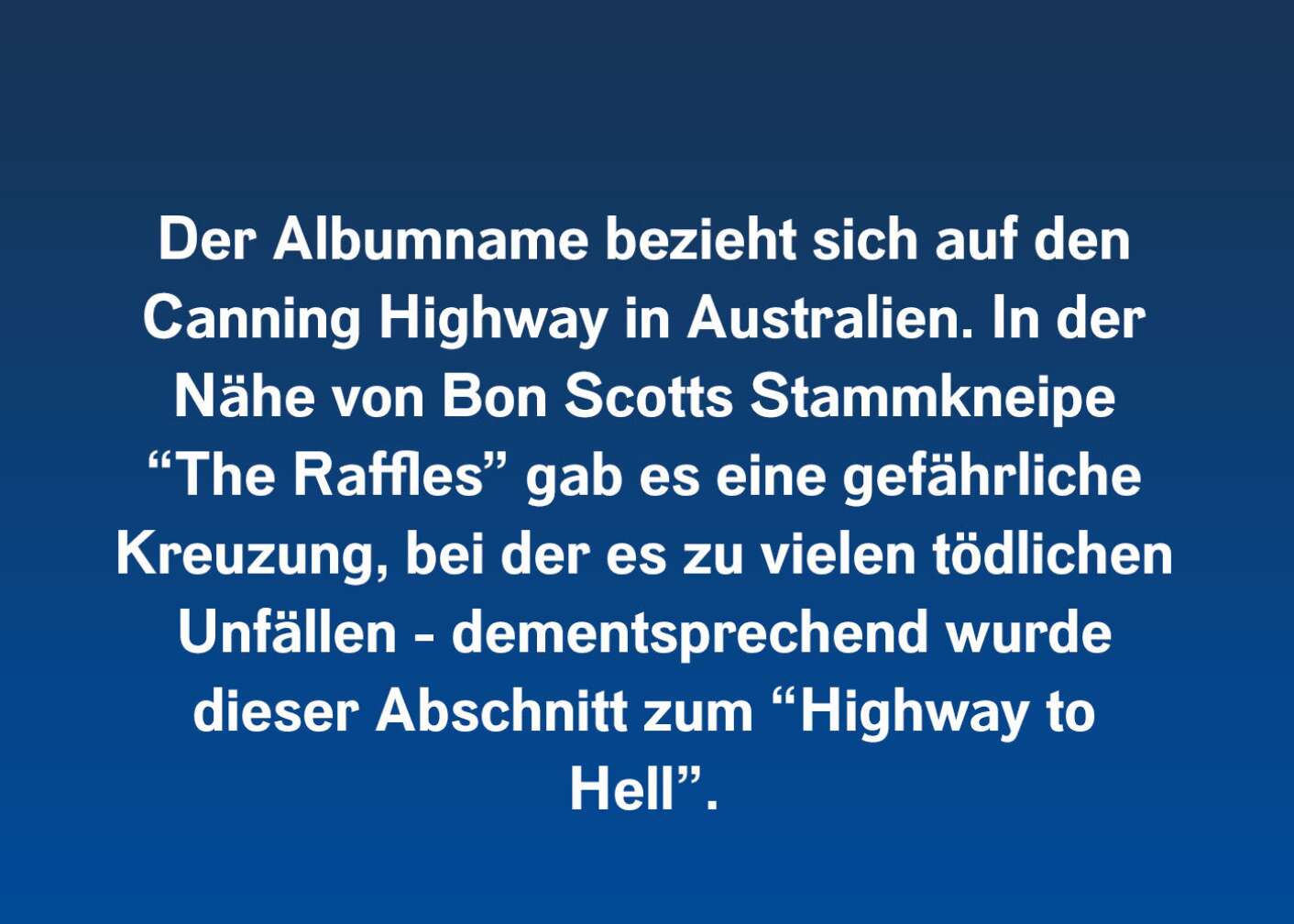 AC/DC: 10 Fakten über Highway To Hell - Nobody's Gonna Slow 'Em Down