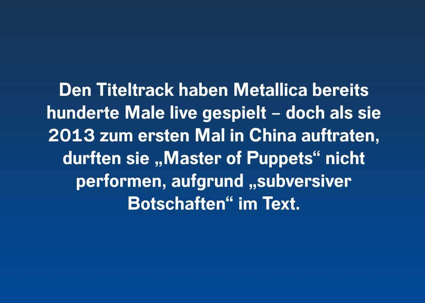 10 Fakten über den Meilenstein von Metallica