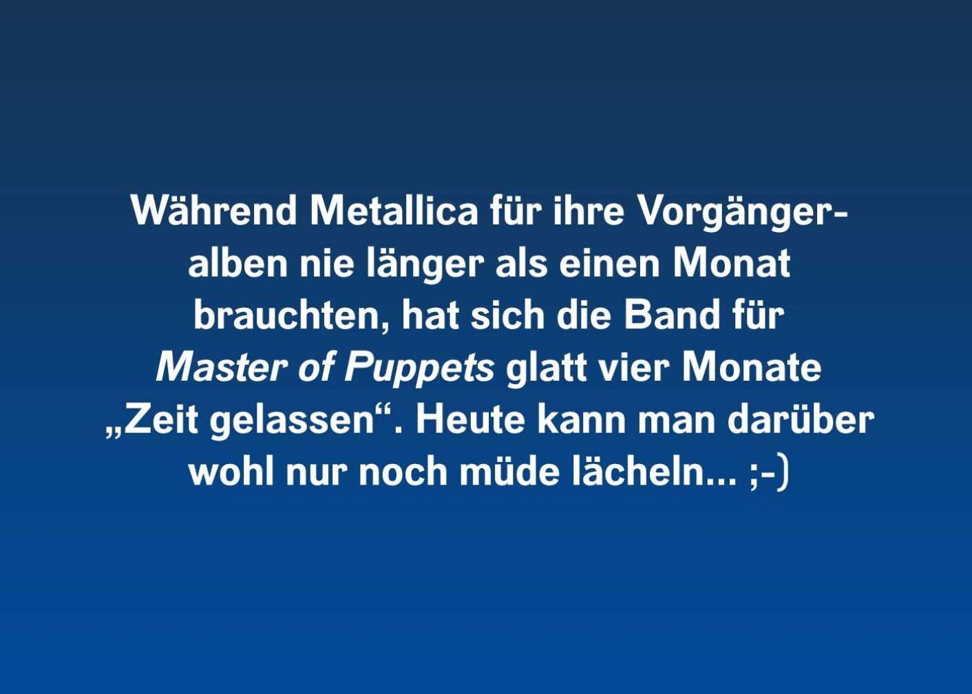 10 Fakten über den Meilenstein von Metallica