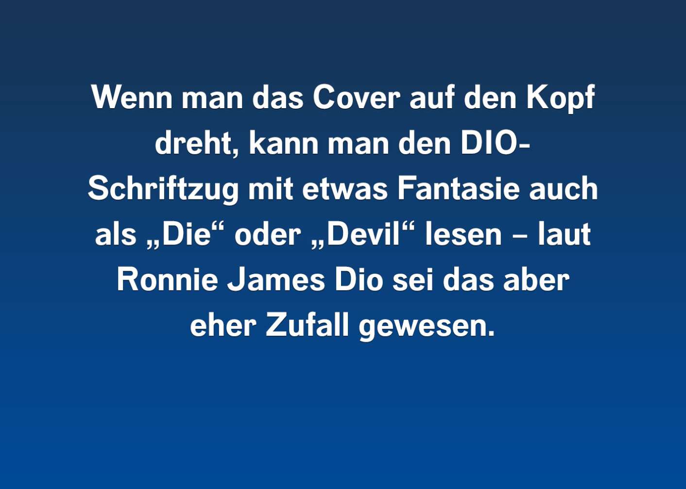 Fünf Fakten über <em>Holy Diver</em> (das Cover auf den Kopf)