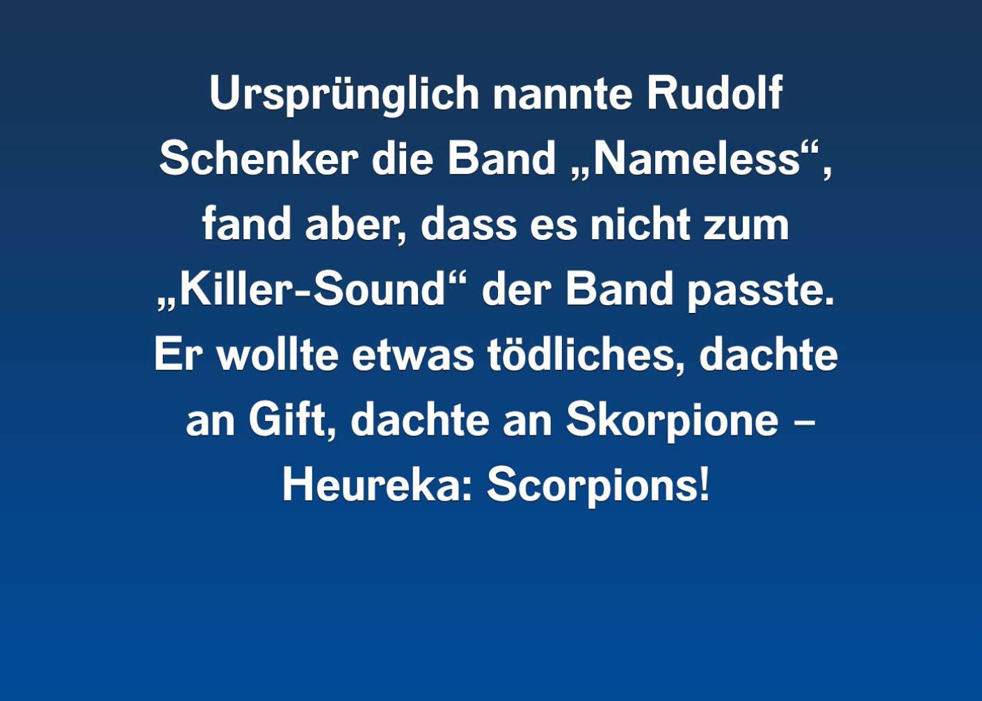 Fakt über die Scorpions