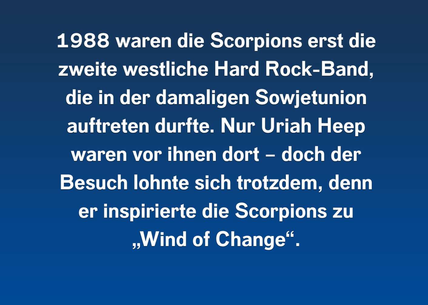 Fakt über die Scorpions