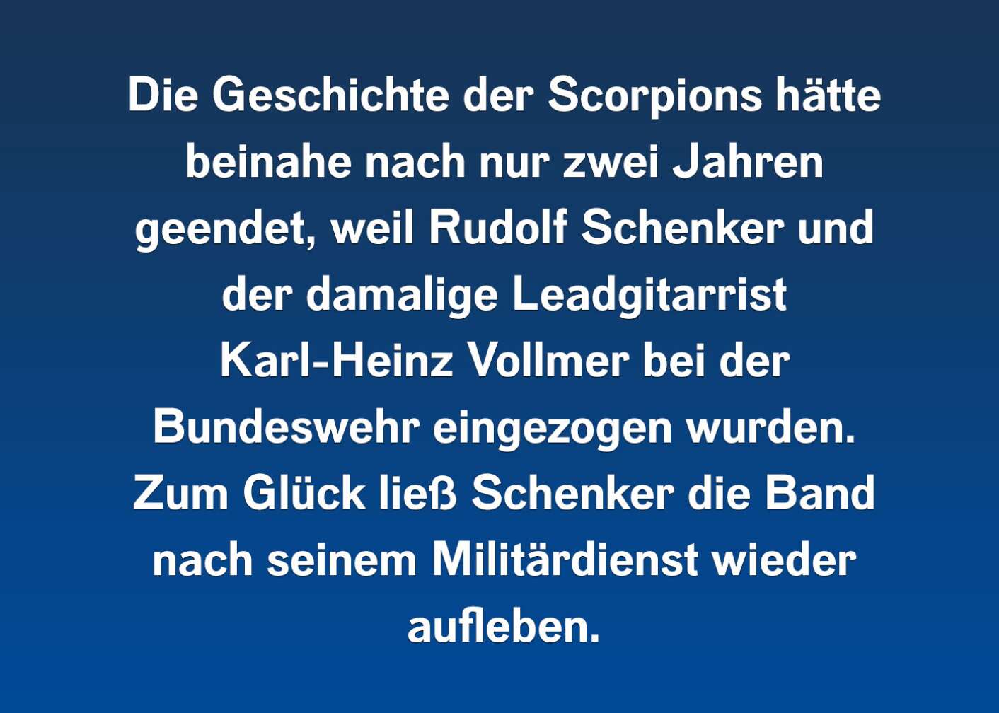 Fakt über die Scorpions