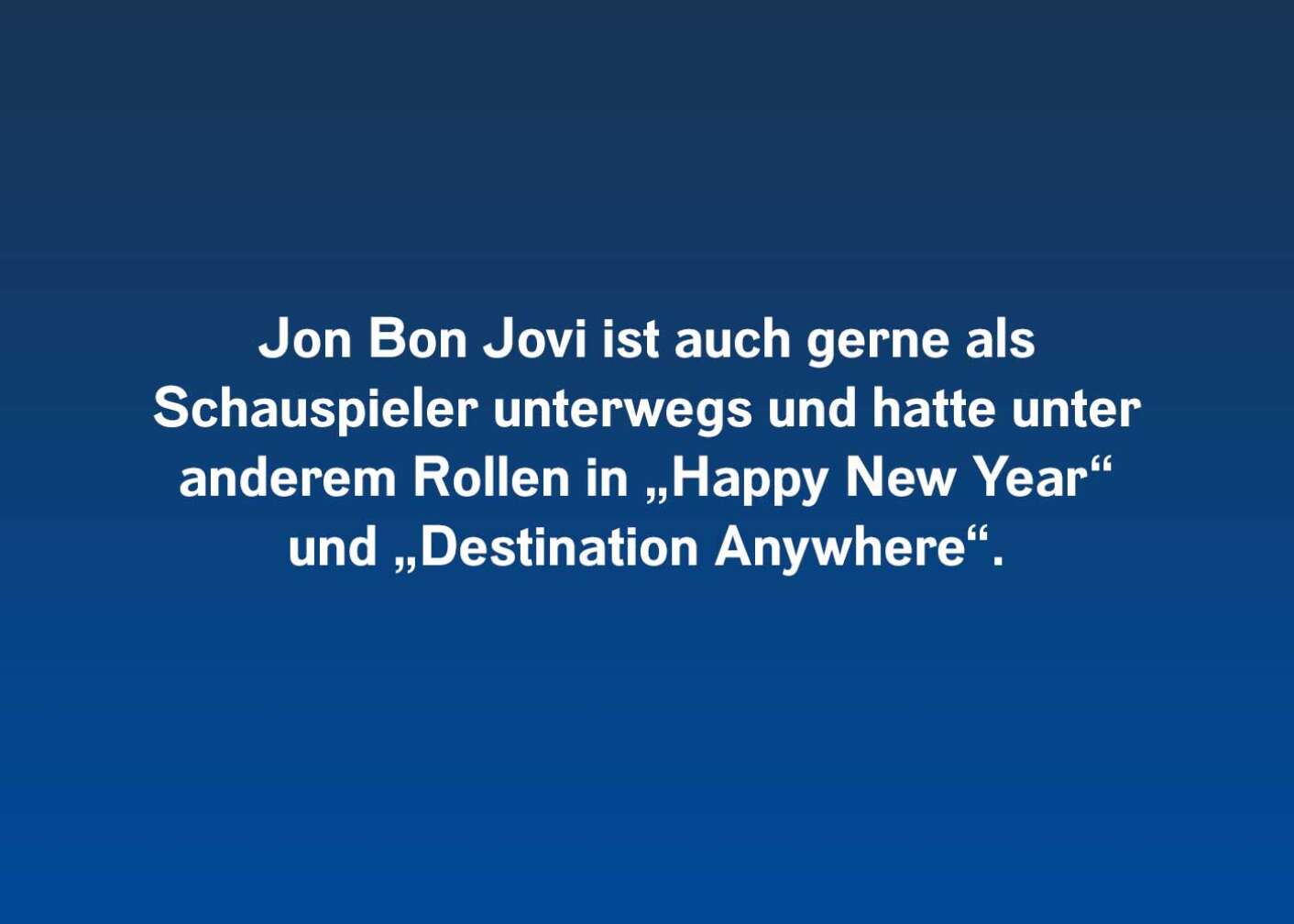 Fakten über Jon Bon Jovi