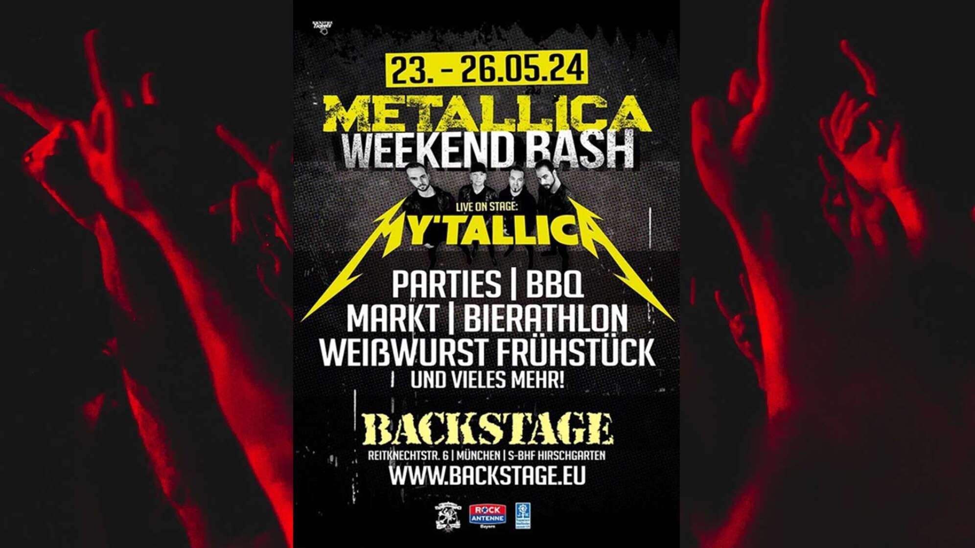 Das Plakat zum Metallica Weekend im Backstage