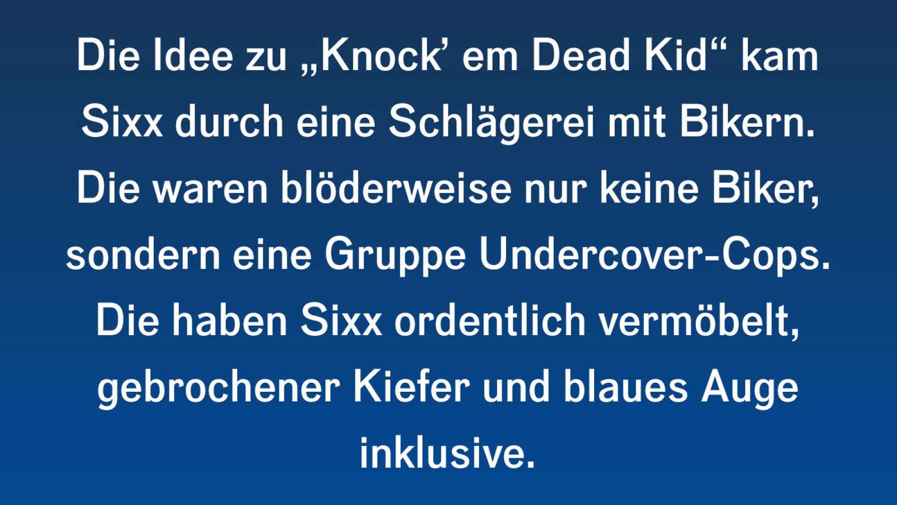 Sixx Facts about Nikki Sixx! #3