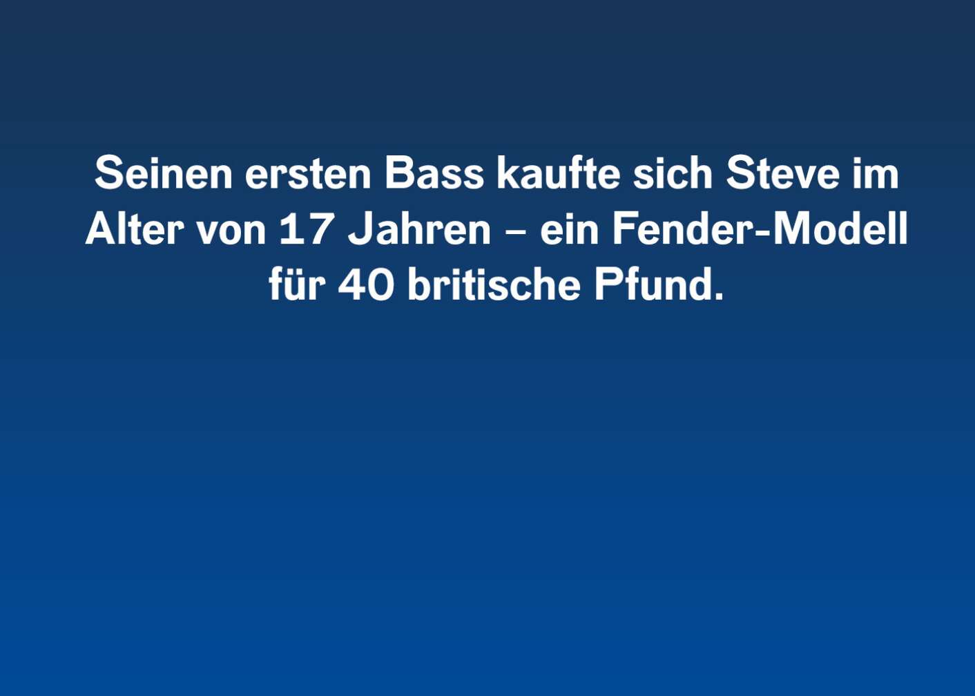 Fakt über Steve Harris als Fließtext