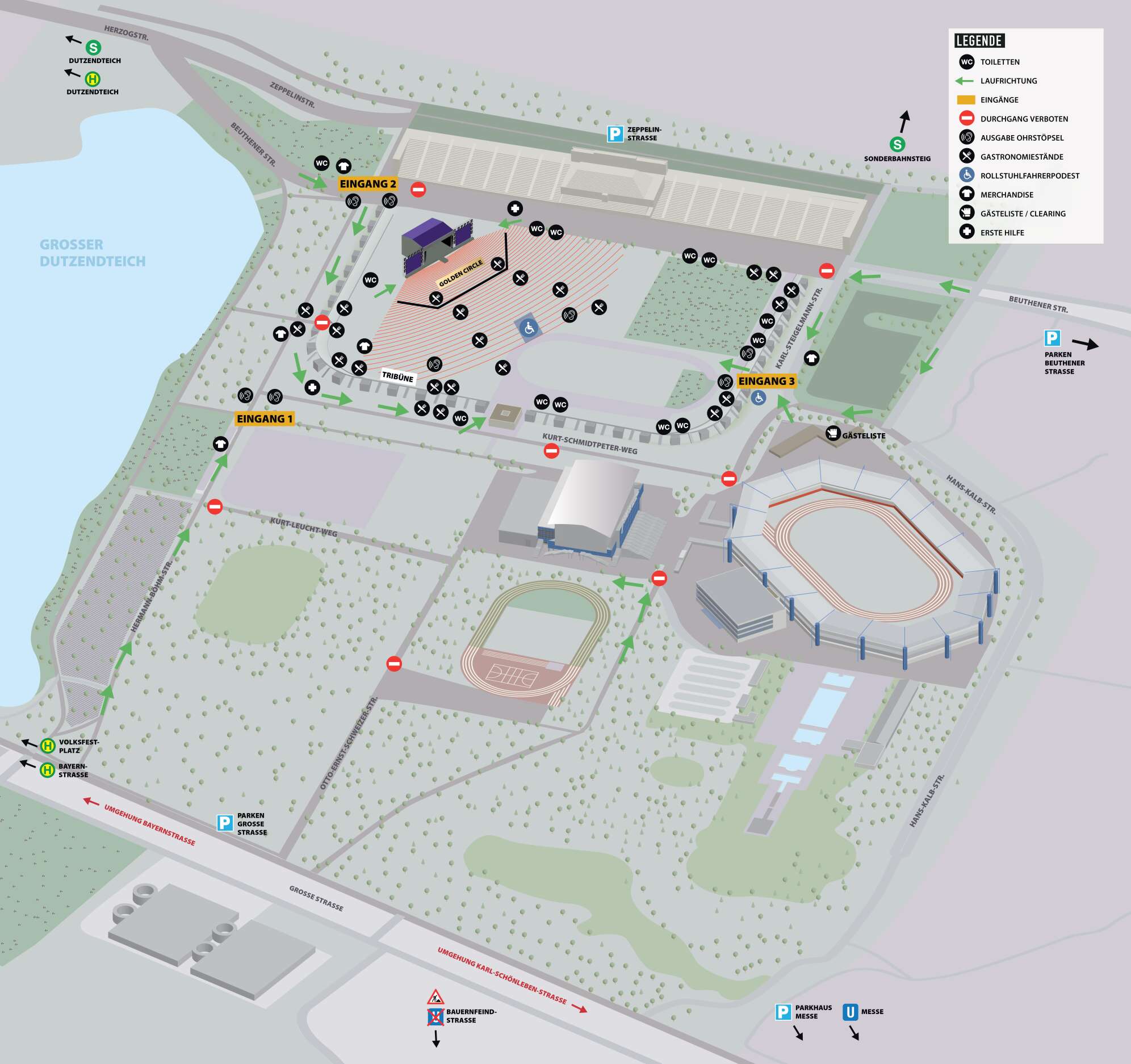 Lageplan AC/DC Konzert Nürnberg