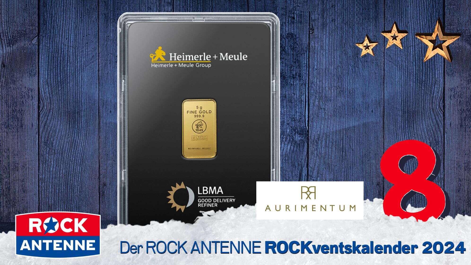 ROCK ANTENNE ROCKventskalender Türchen 8: 5 Gramm echtes Gold von Aurimentum